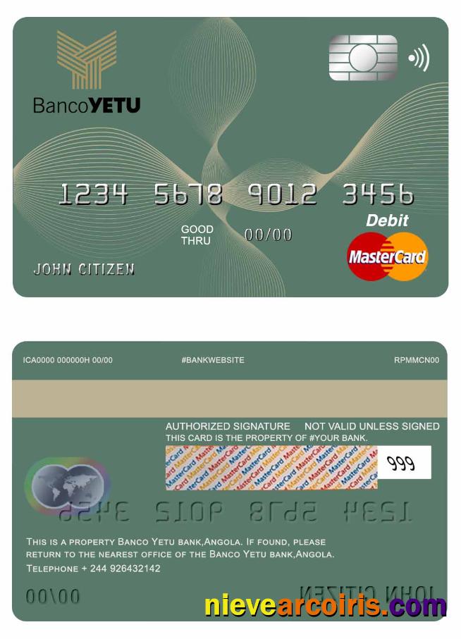 Angola Banco Yetu bank master debit card